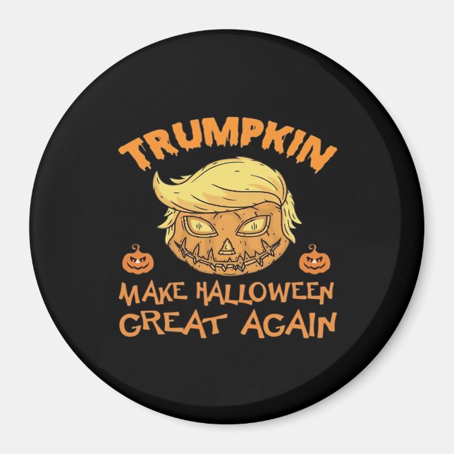 Imán Calabaza de Trumpkin Halloween (Frente)