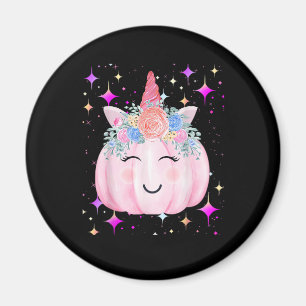 Imán Calabaza de Unicornio Lindo Halloween Niñas Niños