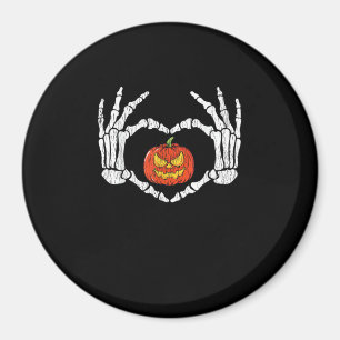 Imán Calabaza del corazón de las manos de Skeleton vint