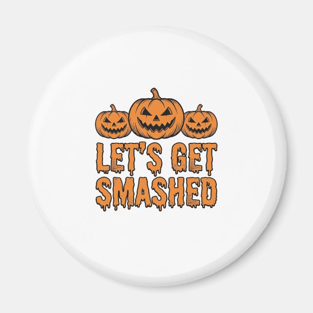 Imán Calabaza divertida de Halloween para romper (Frente)