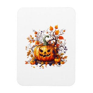 Imán calabaza divertida de otoño de Halloween