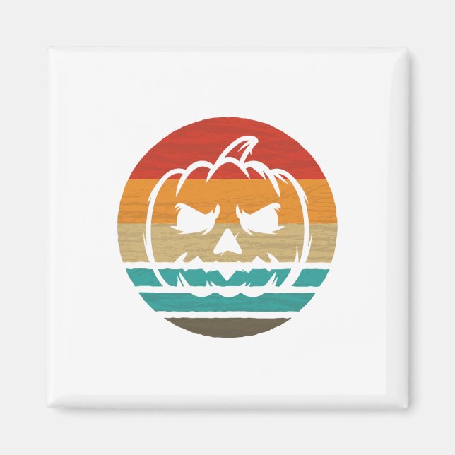 Imán Calabaza estilo retro vintage (Frente)