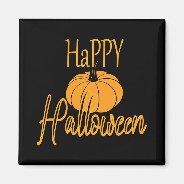 Imán Calabaza feliz de Halloween (Frente)