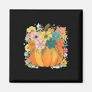 Imán Calabaza Floral Día de Acción de Gracias Cosy otoñ