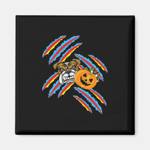 Imán Calabaza Halloween de la mamá del bulldog