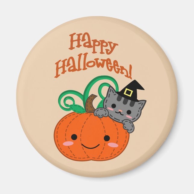Imán Calabaza Kitty (Frente)