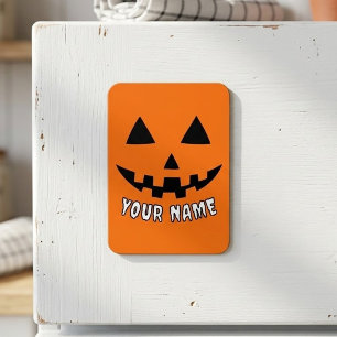 Imán Calabaza Naranja Personalizada de Halloween con Tu