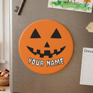 Imán Calabaza Naranja Personalizada de Halloween con Tu