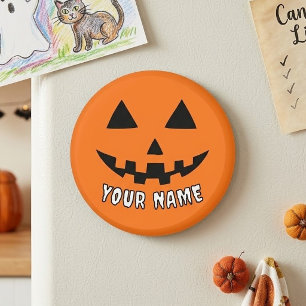 Imán Calabaza Naranja Personalizada de Halloween con Tu