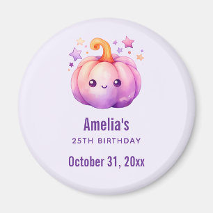Imán Calabaza pastel adorable con estrellas para fecha 