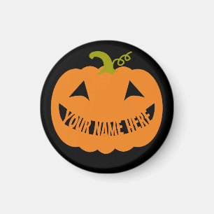 Imán Calabaza personalizada de Halloween