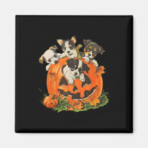 Imán Calabaza retro de perro de los años 90 cachorros H