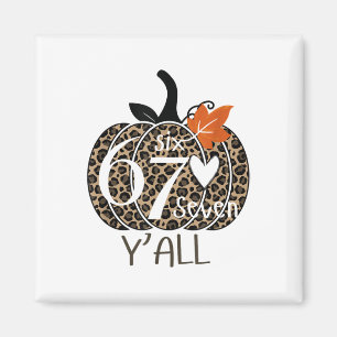 Imán Calabaza Seis Siete Todos 67 Número De Meme Divert
