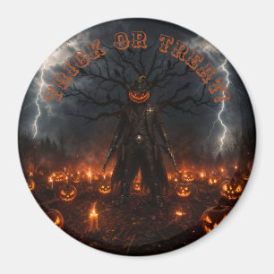 Imán Calabaza Sheriff Vaquero Lúgubre de Halloween con