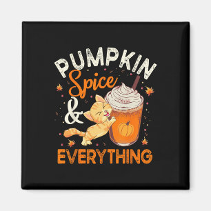 Imán Calabaza Spice Everything Cat Lover Cute Autumn Fa
