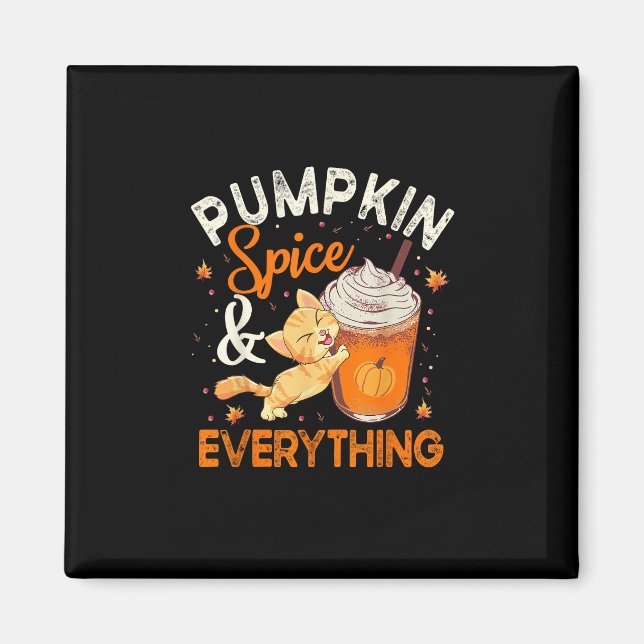 Imán Calabaza Spice Everything Shirate Cat Lover Cute A (Frente)