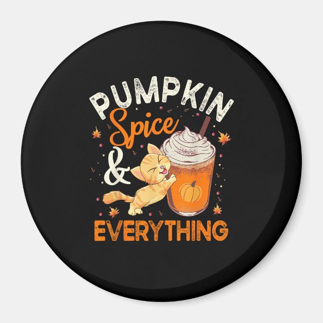 Imán Calabaza Spice Everything Shirate Cat Lover Cute A (Frente)