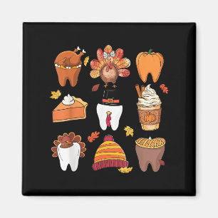 Imán Calabaza Tejidos Turco Café Cae Escuadrón Dental Q