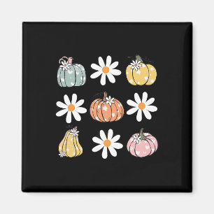 Imán Calabaza Y Flores De Daisy Cuidan Halloween De Caí