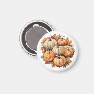 Imán Calabazas acuáticas de otoño con hojas