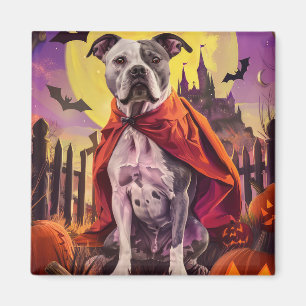 Imán Calabazas American Staffordshire Halloween Espeluz