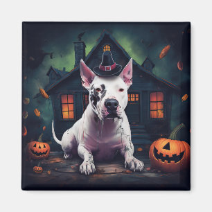 Imán Calabazas Bull Terrier Halloween Espeluznante