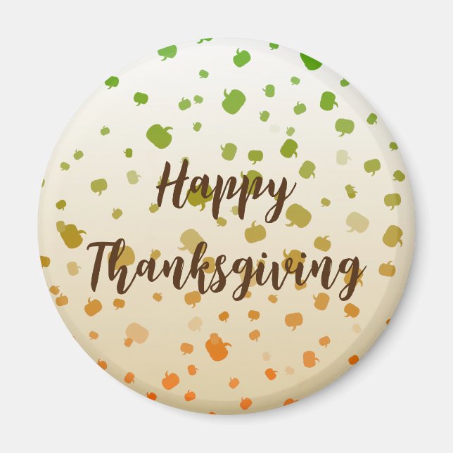 Imán Calabazas de Acción de Gracias (Frente)