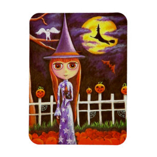 Imán Calabazas de bruja de Big Eye Halloween en Lechuza