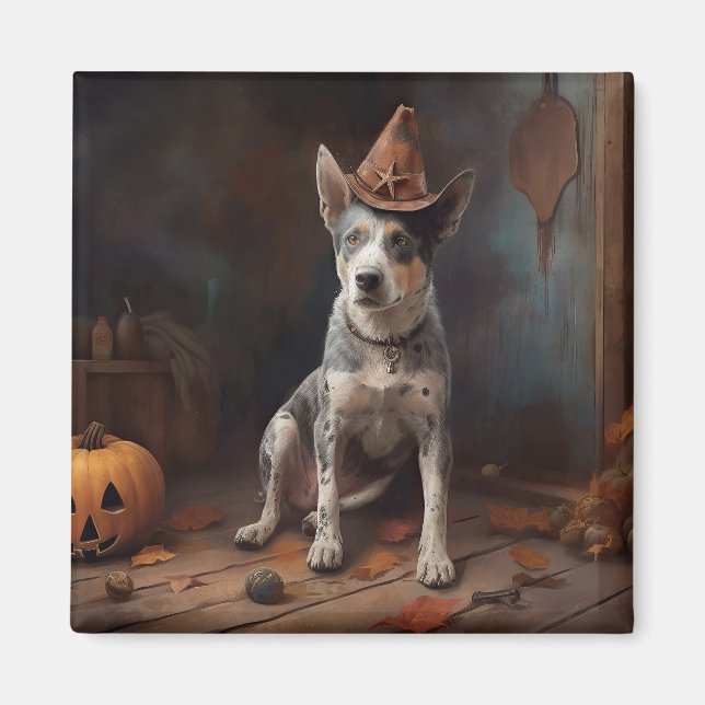 Imán Calabazas de ganado australiano asustan a Hallowee (Frente)