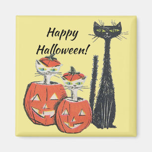 Imán Calabazas de los gatos negros del feliz Halloween