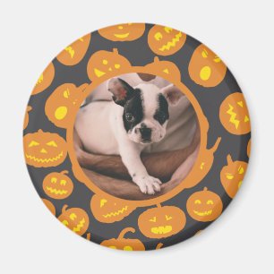 Imán Calabazas del patrón Jack O Lantern con foto Masco