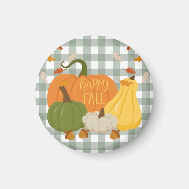 Imán Calabazas Felices de Otoño (Frente)