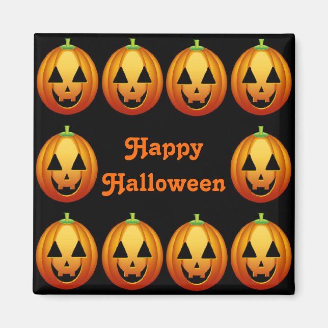 Imán Calabazas Feliz Halloween (Frente)