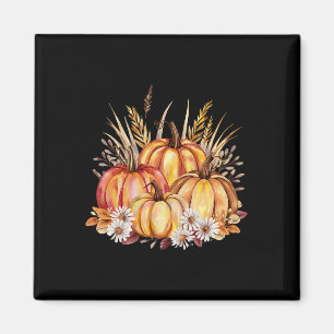 Imán Calabazas otoñales otoño y cosecha de trigo gracia