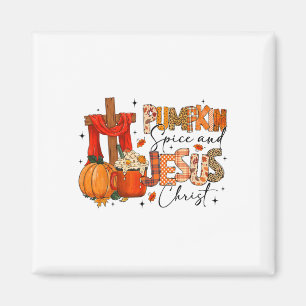 Imán Calabazas Retro Otoño Spice Y Caída De Jesucristo