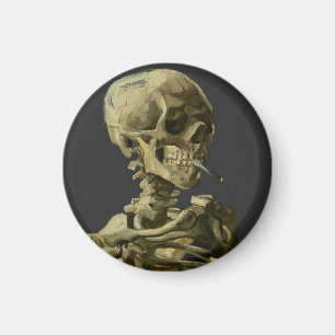 Imán Calavera con cigarrillo de Van Gogh