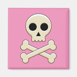 Imán Calavera con huesos