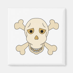 Imán Calavera con huesos cruzados