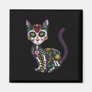 Imán Calavera De Azúcar Cato Mexicano Halloween Día Del