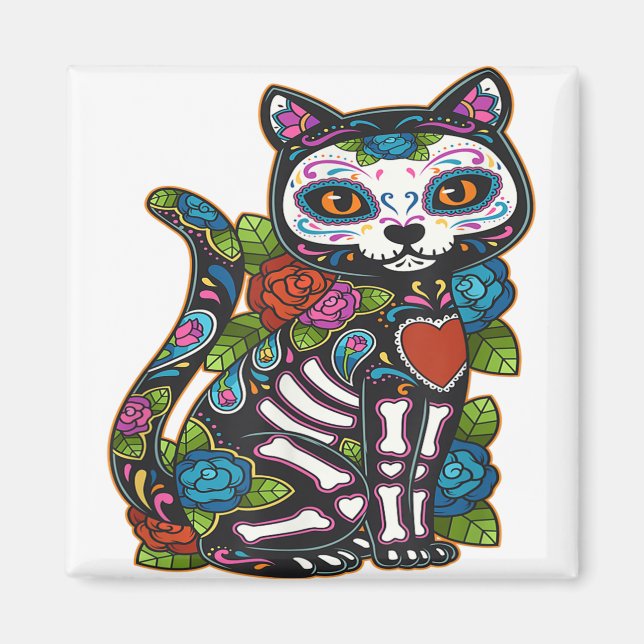 Imán Calavera de azúcar en México Calavera Dia De Los M (Frente)