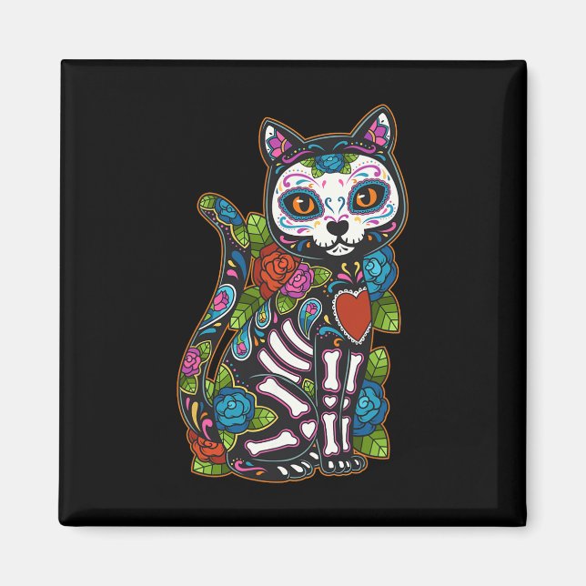 Imán Calavera de azúcar en México Calavera Dia De Los M (Frente)