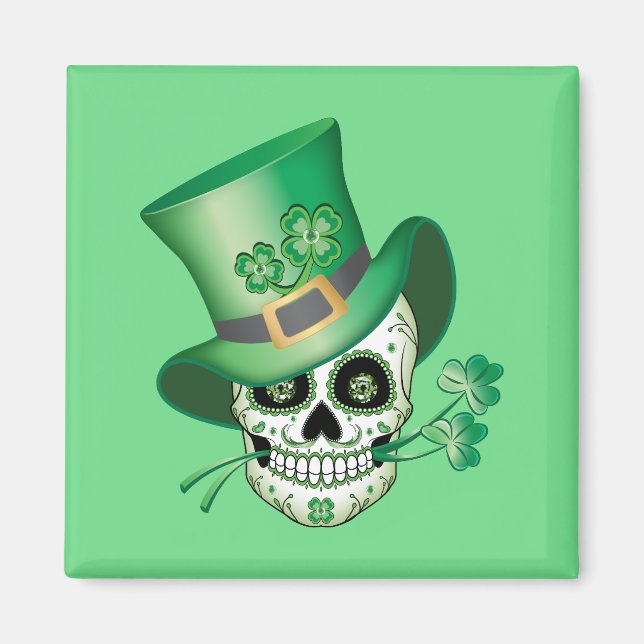 Imán Calavera de azúcar irlandesa (Frente)