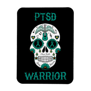 Imán Calavera de azúcar WARRIOR PTSD