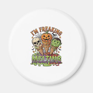 Imán Calavera de bomba de helado de Halloween me estoy