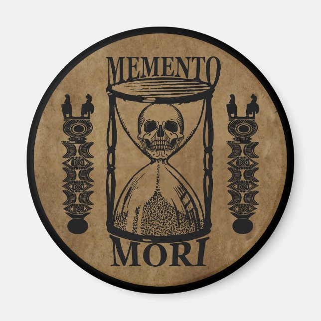 Imán Calavera de cristal de Memento mori (Frente)