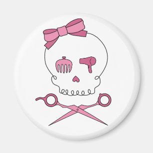 Imán Calavera de los accesorios del pelo y cissor
