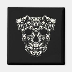 Imán Calavera de perro radiografía Halloween esqueleto
