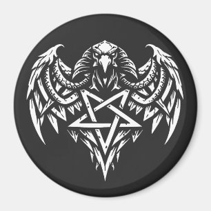 Imán Calavera Pentagrama Tribal de BurnsInhell