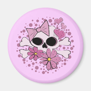 Imán Calavera Punk Femenina