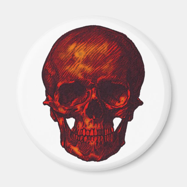 Imán Calavera roja (Frente)